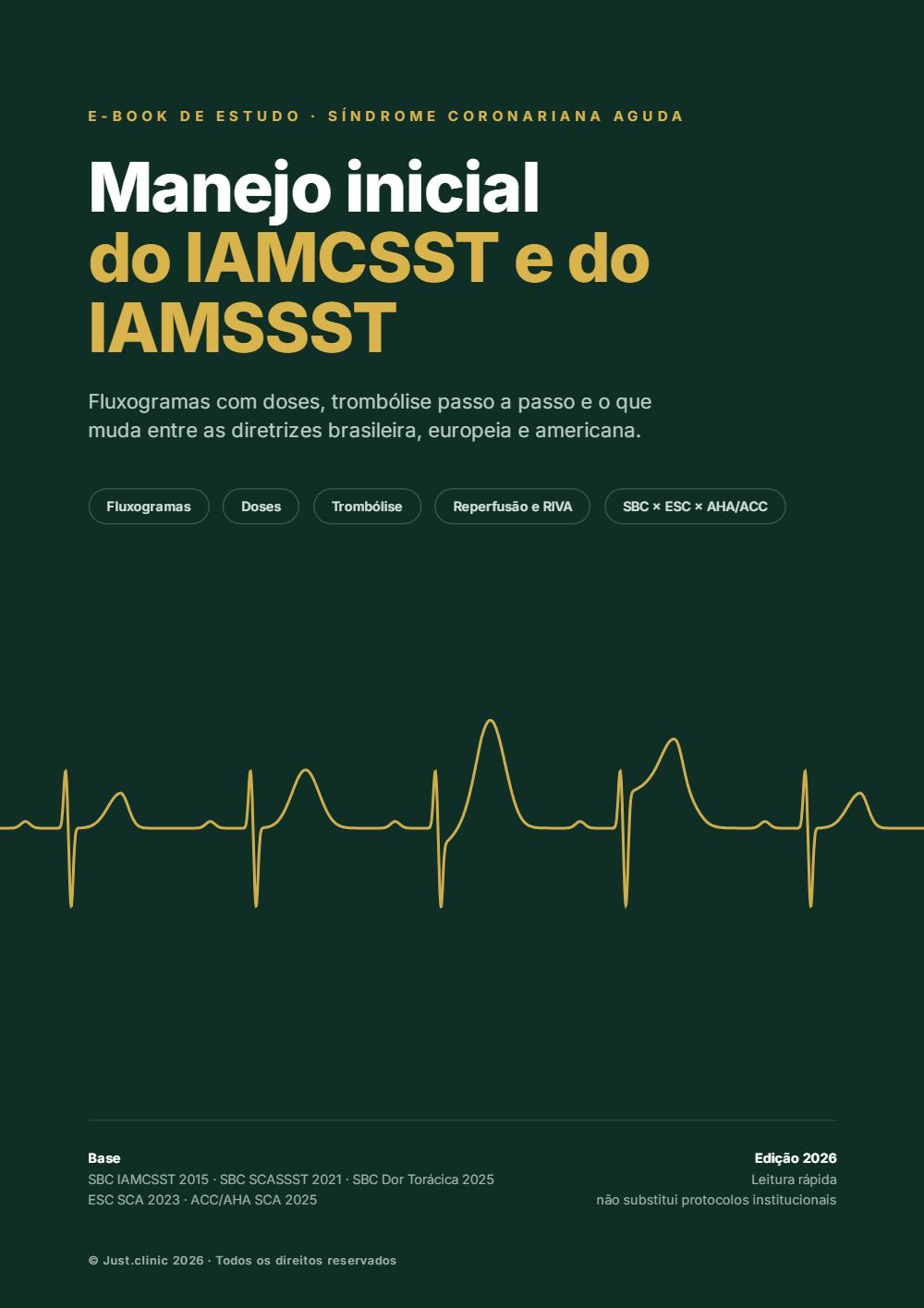 Capa do e-book Fluxograma de condutas - IAMCSST e IAMSSST