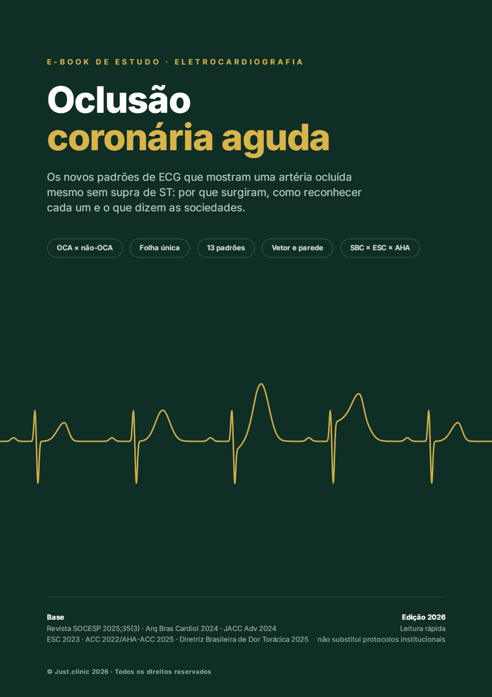 Capa do e-book Padrões oclusão arterial aguda (ECG)