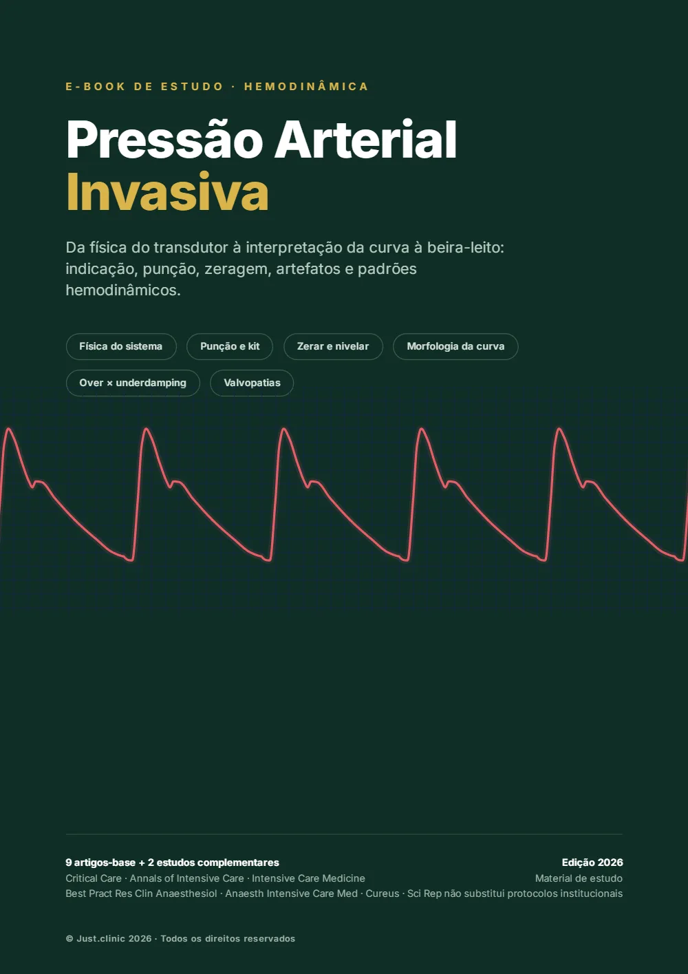 Capa do e-book Pressão Arterial Invasiva