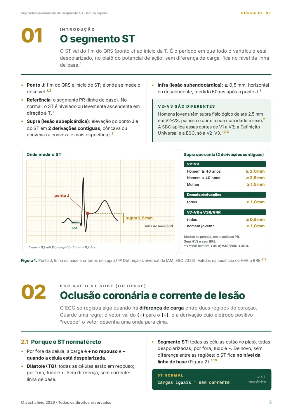 Primeira página do capítulo 1 do e-book Supra-ST e diagnósticos diferenciais: O segmento ST